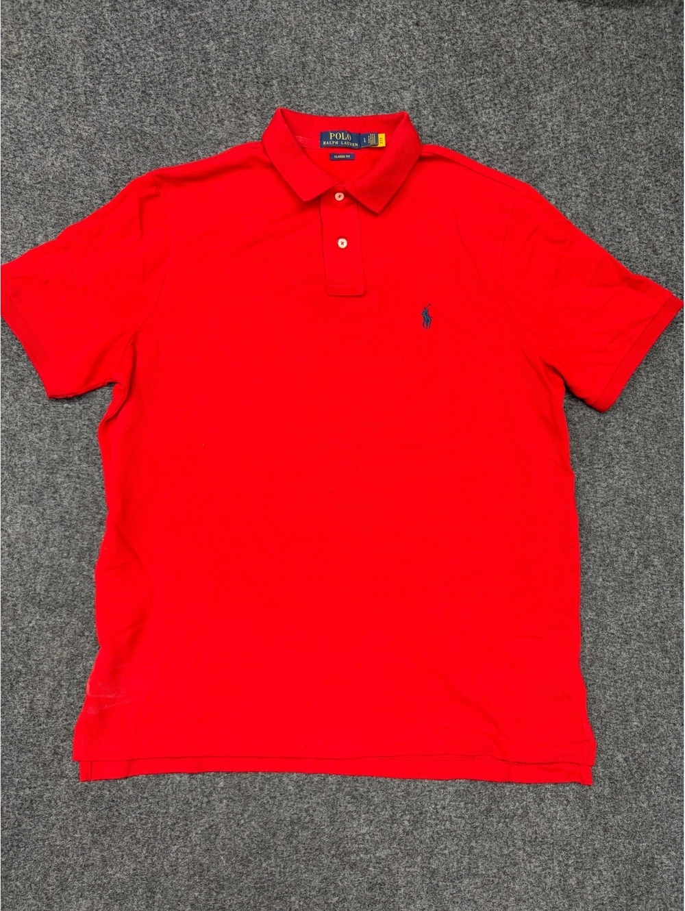 Polo Ralph Lauren Classic Fit Red Polo Shirt Size Large